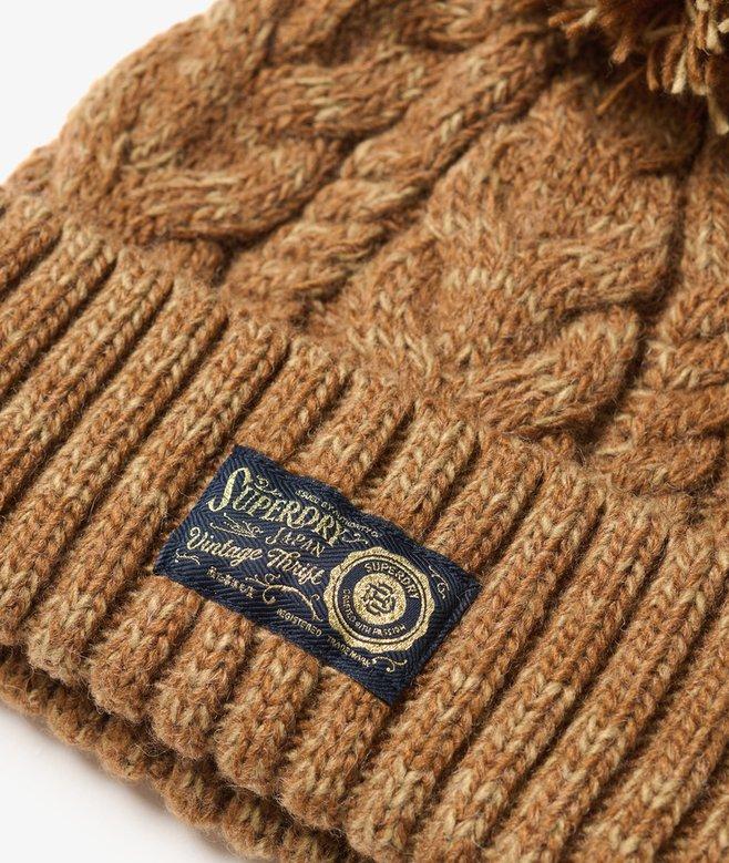 superdry Gorro de punto trenzado grueso Grandes descuentos