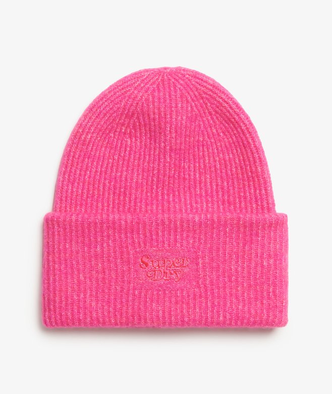 superdry Gorro de punto de canalé suave