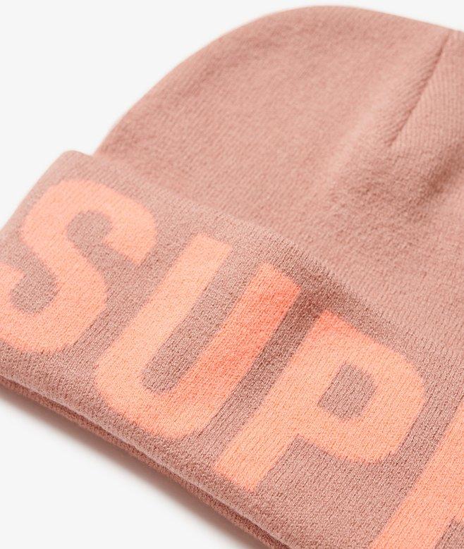 superdry Gorro de punto con el logotipo de la marca Grandes ahorros