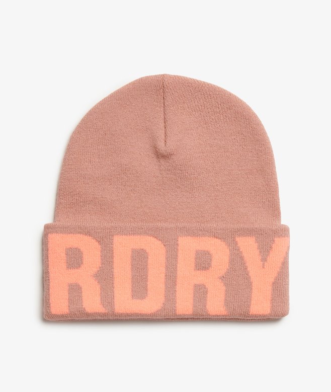 superdry Gorro de punto con el logotipo de la marca Grandes ahorros