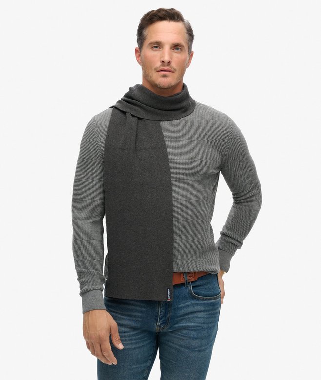 superdry Bufanda de punto con logotipo Essential Rebajas de fin de temporada