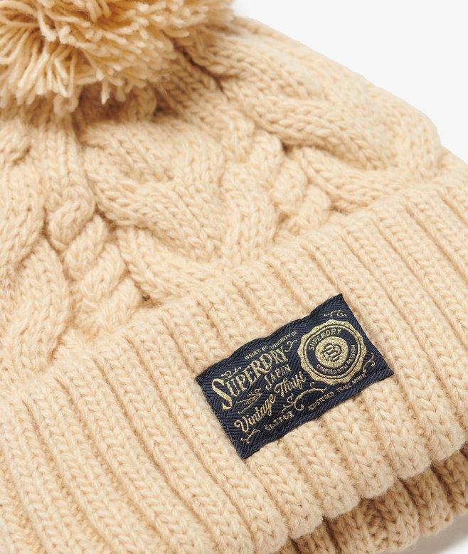 superdry Gorro de punto trenzado grueso Outlet