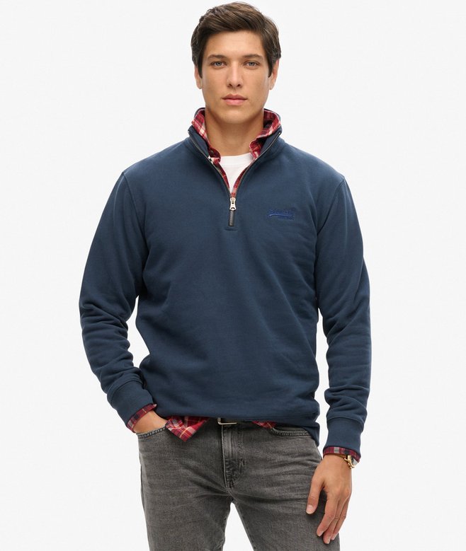 superdry Sudadera con cuello panadero con logotipo Essential