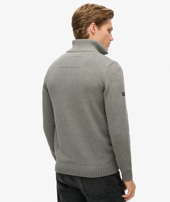 superdry Jersey clásico de punto de algodón con media cremallera Envío gratis