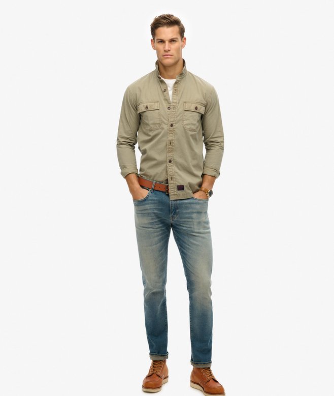 superdry Camisa de manga larga militar Oferta especial