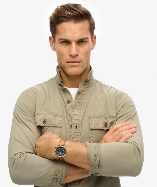 superdry Camisa de manga larga militar Oferta especial