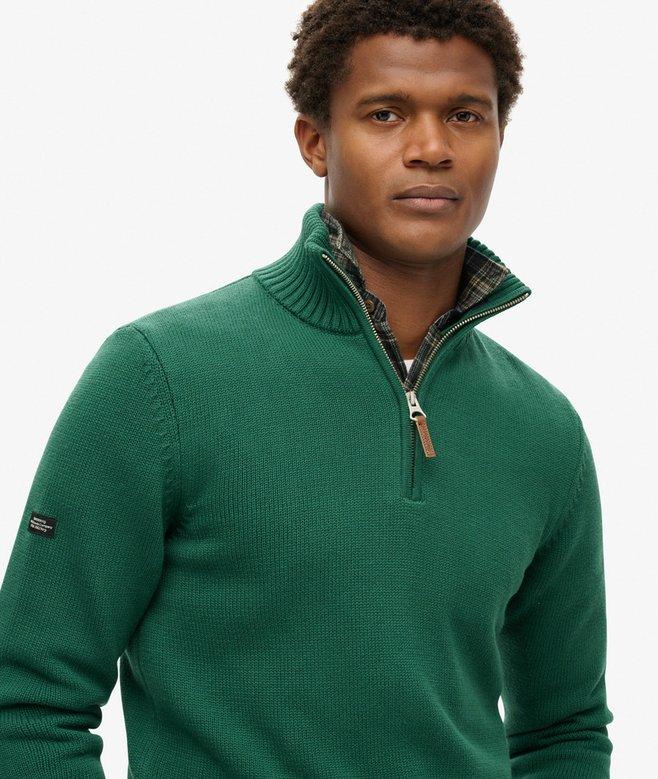 superdry Jersey clásico de punto de algodón con media cremallera COMPRAR AHORA