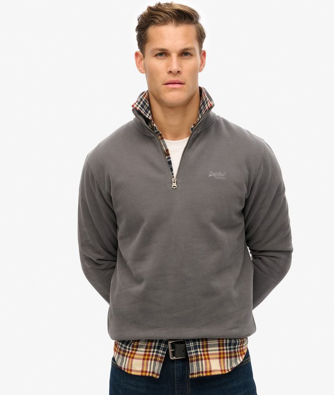 superdry Sudadera con cuello panadero con logotipo Essential