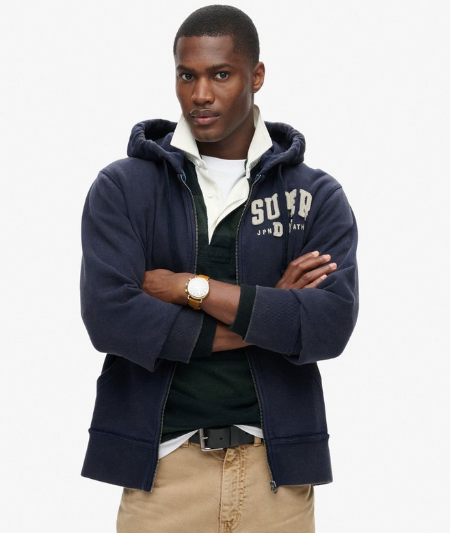 superdry Sudadera con capucha y cremallera Vintage Athletic