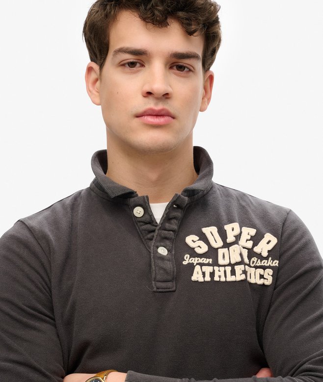 superdry Polo de manga larga Vintage Athletic Grandes descuentos