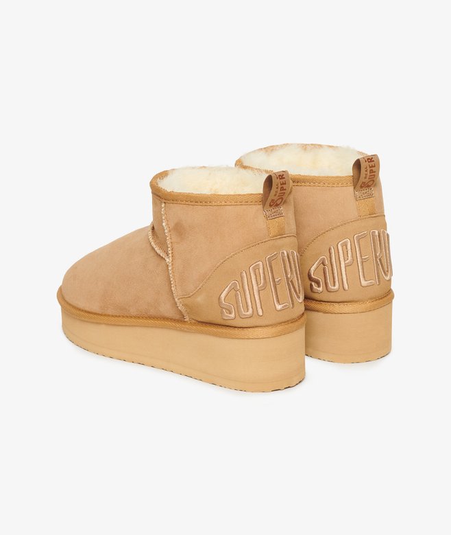 superdry Botas de plataforma de ante con borreguillo En oferta