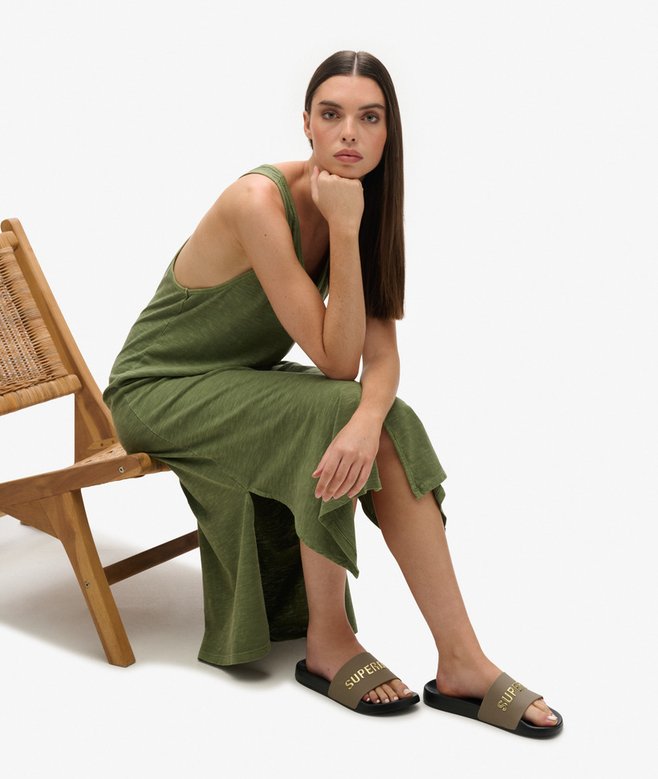 superdry Chanclas de piscina veganas con logo Ventas relámpago