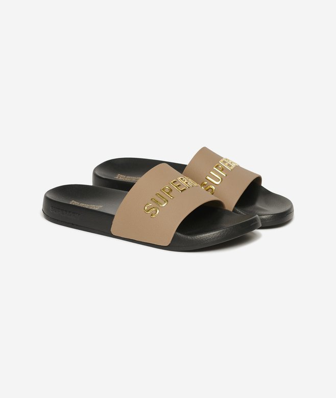 superdry Chanclas de piscina veganas con logo Ventas relámpago
