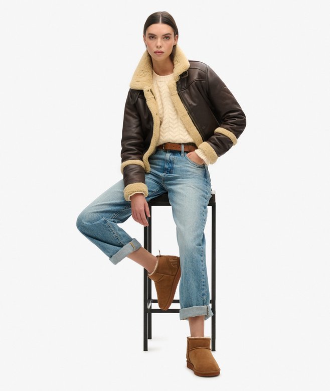 superdry Minibotas de ante con borreguillo Últimos 3 días