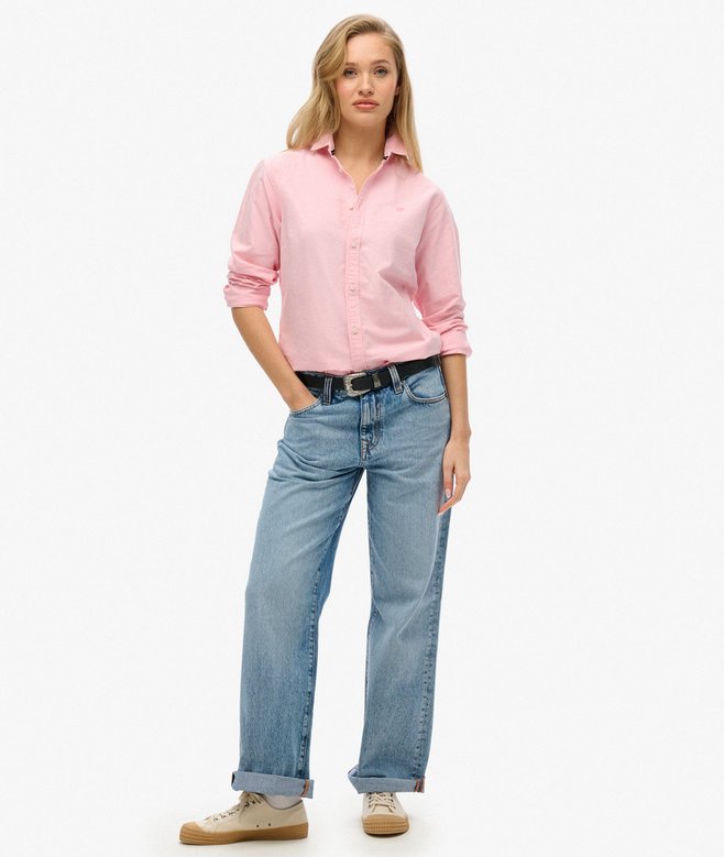superdry Camisa Oxford de corte ajustado y manga larga Devoluciones gratuitas