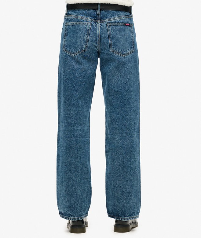 superdry Vaqueros de algodón orgánico talle medio y pernera ancha Outlet