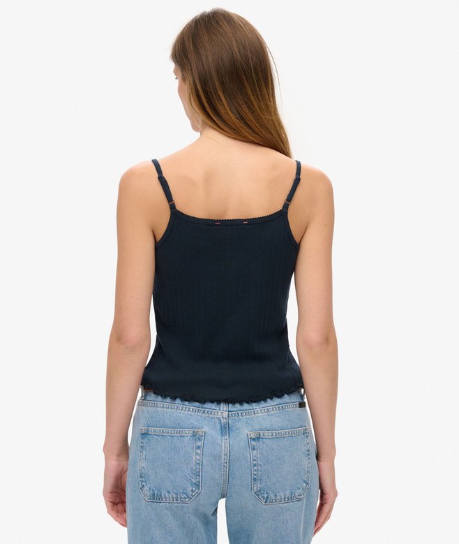 superdry Top de tirantes en ponteille con estampado Athletic Essentials Rebajas