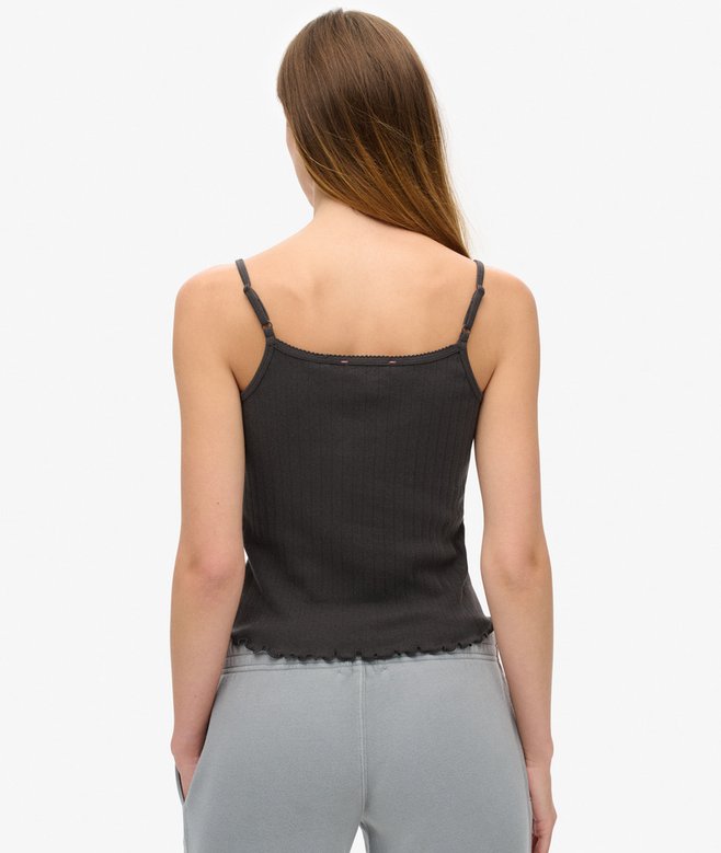 superdry Top de tirantes en ponteille con estampado Athletic Essentials Gran oferta