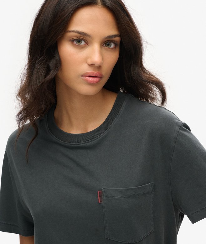 superdry Camiseta extragrande lavada con bolsillo Essential Los más vendidos