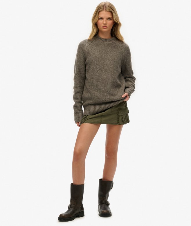 superdry Jersey raglán grueso extragrande Ventas relámpago