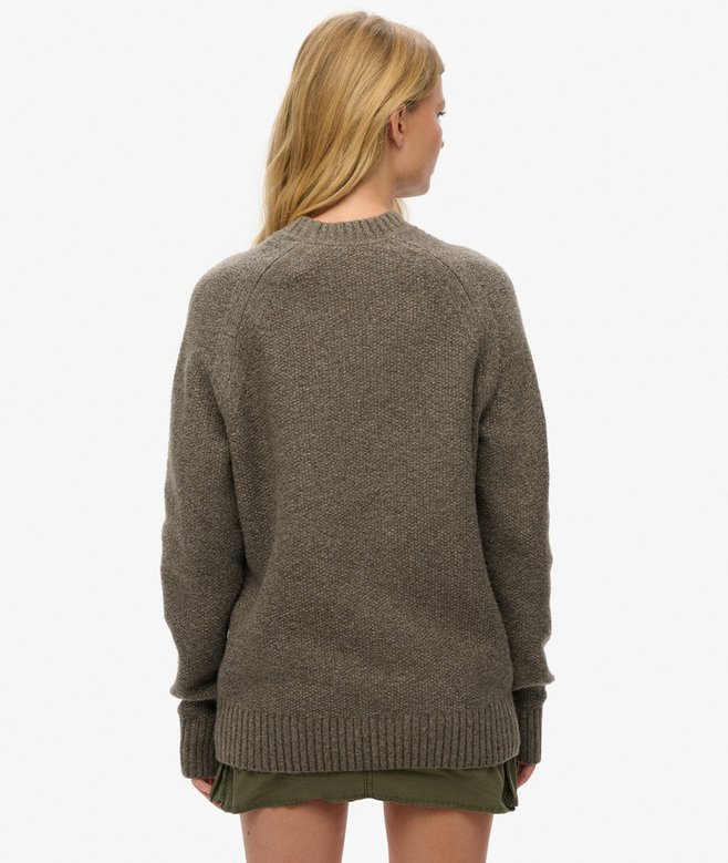superdry Jersey raglán grueso extragrande Ventas relámpago