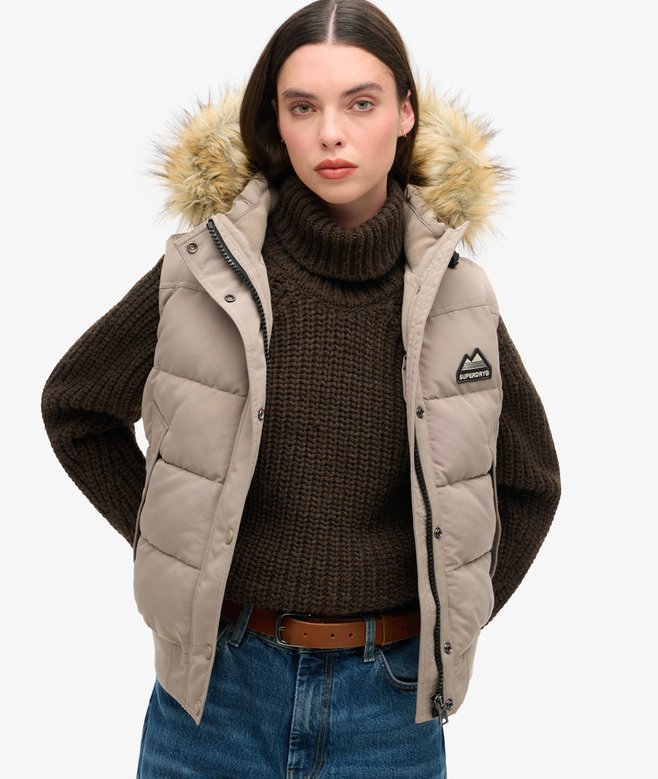 superdry Chaleco de pelo sintético Everest