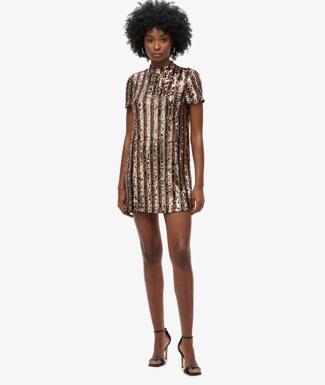 superdry Minivestido tipo camiseta con lentejuelas Rebajas online