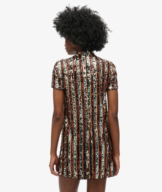 superdry Minivestido tipo camiseta con lentejuelas Rebajas online