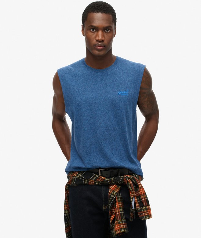 superdry Camiseta sin mangas Essential en algodón orgánico con logo