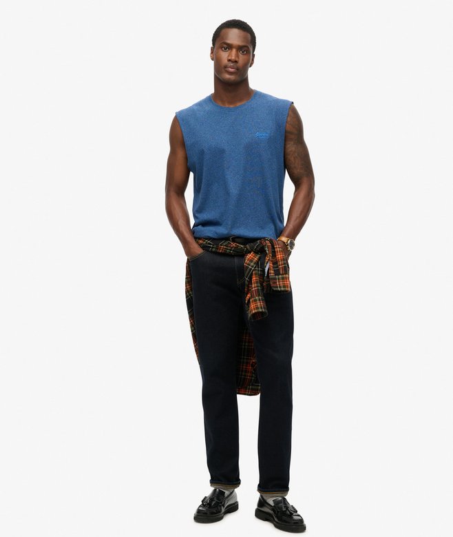 superdry Camiseta sin mangas Essential en algodón orgánico con logo Rebajas top
