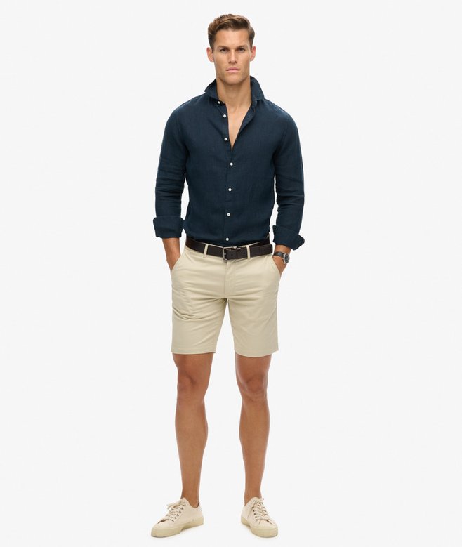 superdry Camisa de manga larga de lino informal Oferta especial