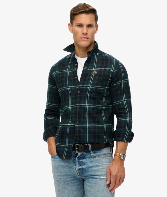 superdry Camisa de leñador de algodón de manga larga