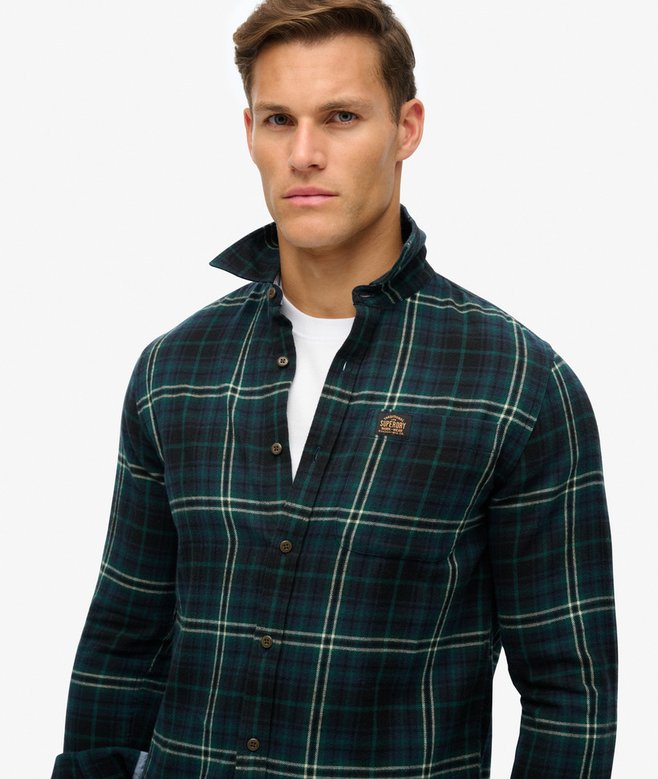 superdry Camisa de leñador de algodón de manga larga ÚLTIMAS EDICIONES