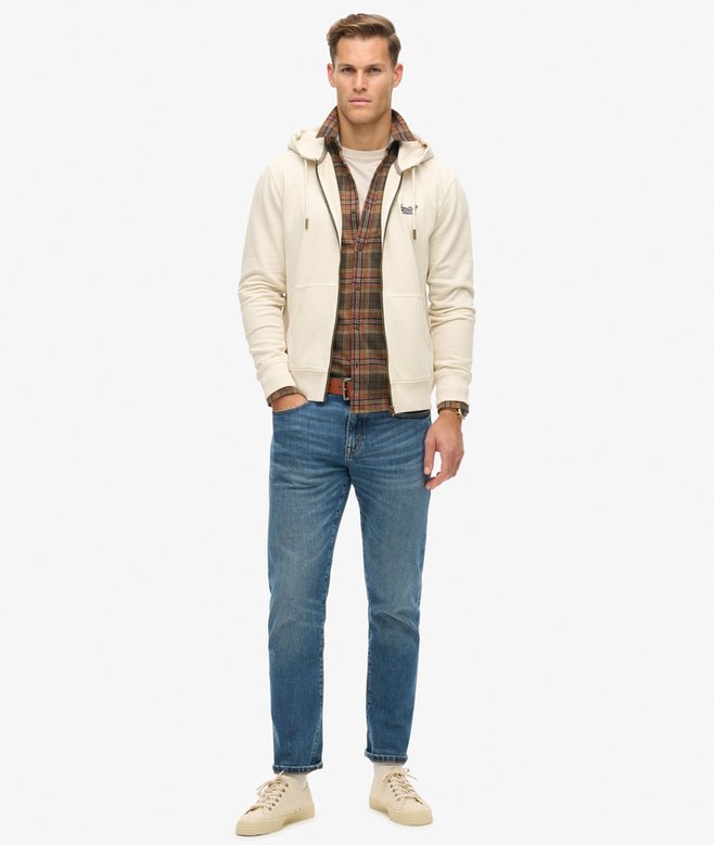 superdry Sudadera lavada con capucha cremallera y logotipo Essential Solo queda un día