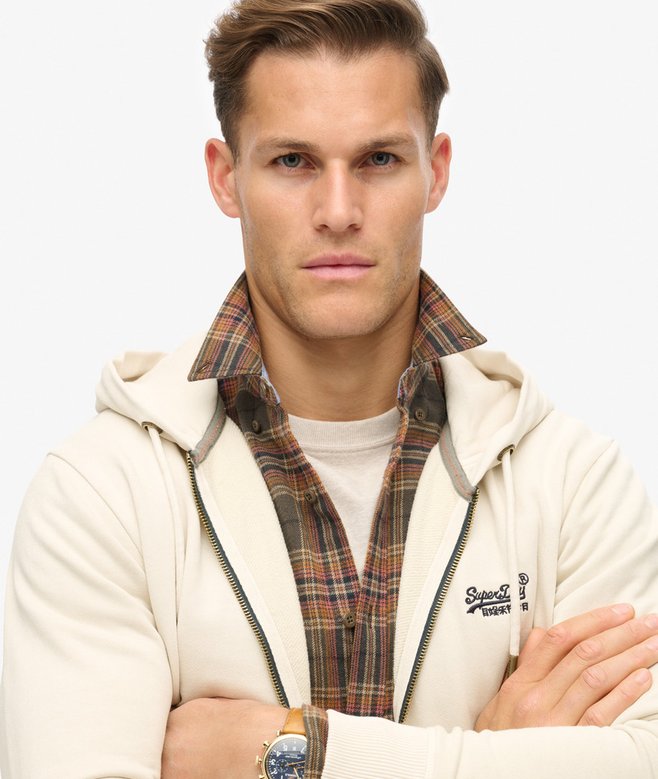 superdry Sudadera lavada con capucha cremallera y logotipo Essential Solo queda un día