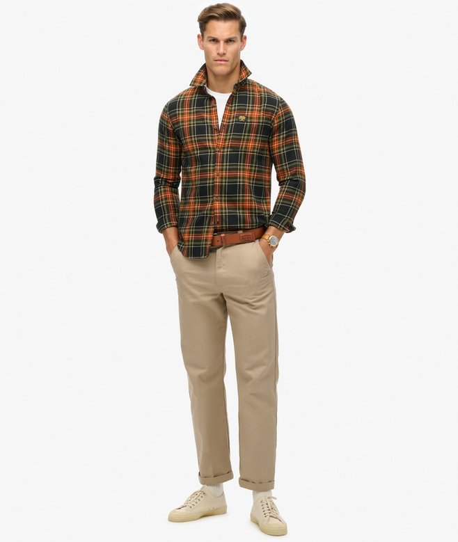 superdry Camisa de leñador de algodón de manga larga Rebajas de fin de temporada