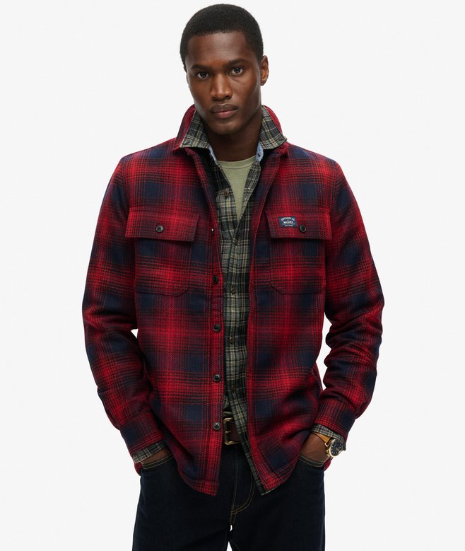 superdry Sobrecamisa a cuadros de lana forrada de tejido polar