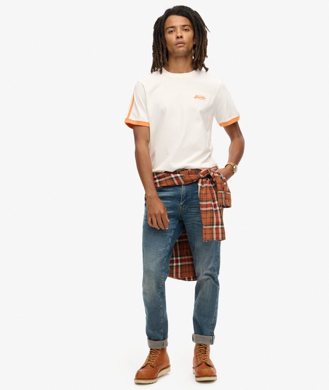 superdry Camiseta retro de manga corta a rayas con logo Essential Rebajas