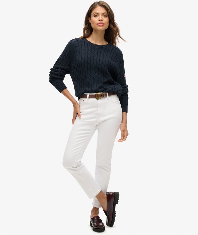 superdry Jersey holgado de punto trenzado Ofertas especiales
