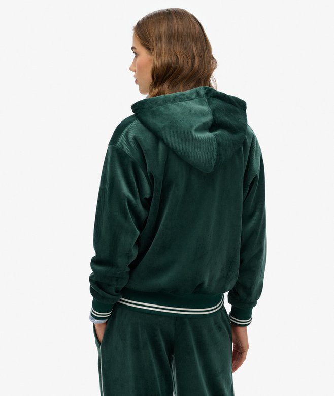 superdry Sudadera con capucha y cremallera de velvetón Country Club Tienda
