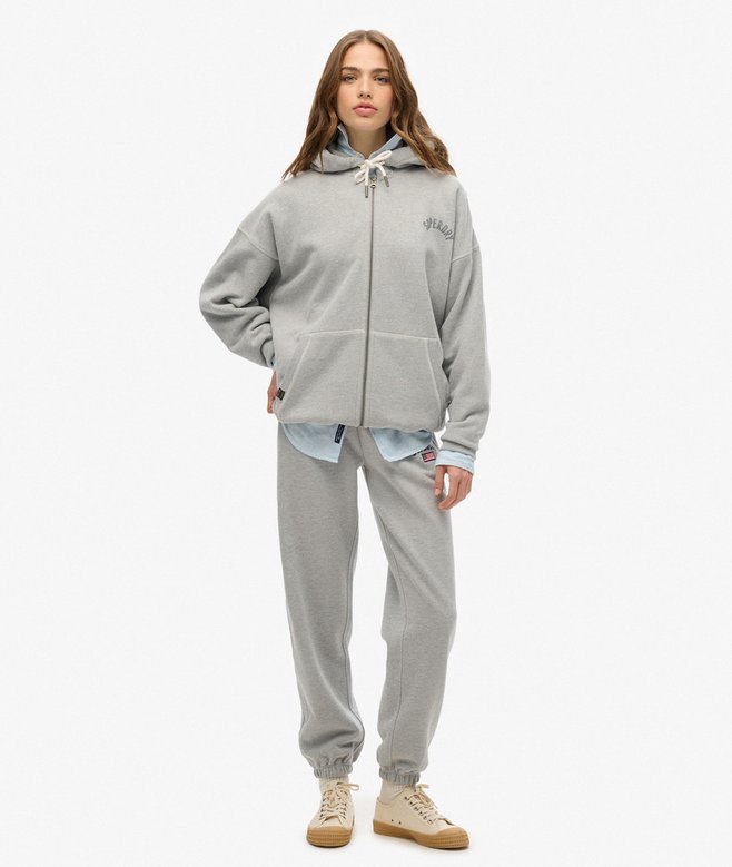 superdry Sudadera extragrande con capucha y cremallera Athletic Essential Mejor oferta