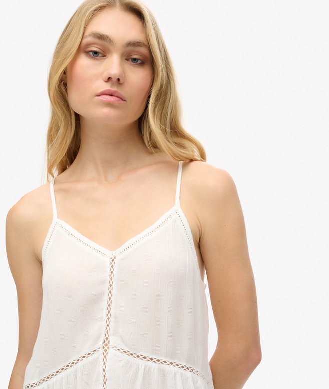 superdry Camiseta de tirantes con ribete escalonado Rebajas online