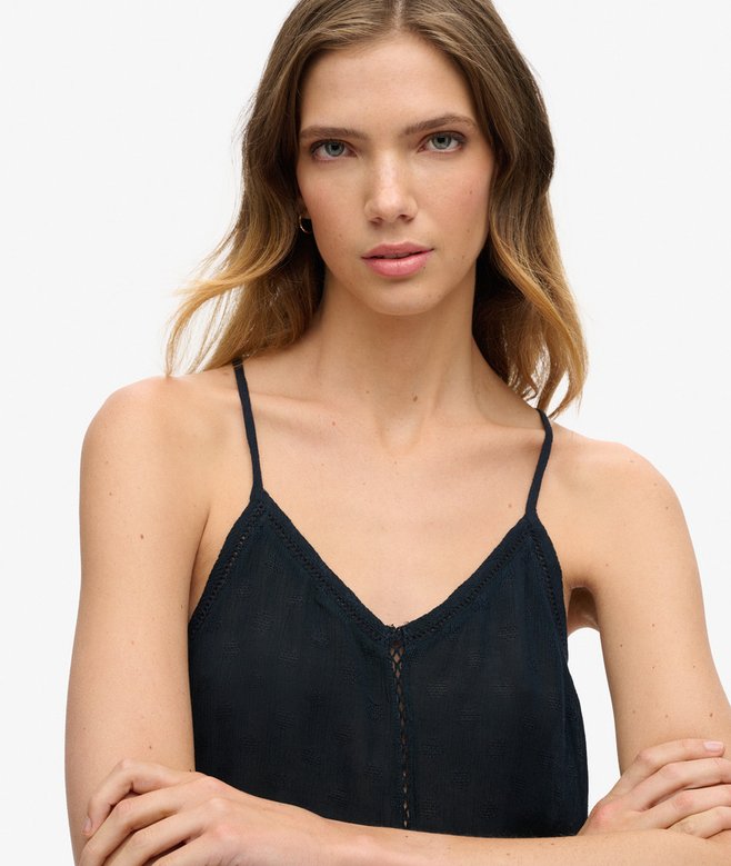 superdry Camiseta de tirantes con ribete escalonado Rebajas top
