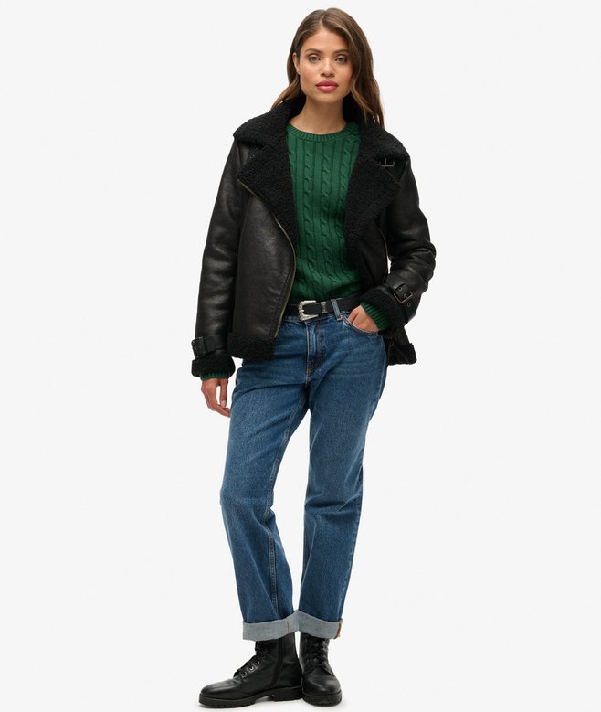 superdry Jersey holgado de punto trenzado Oferta especial