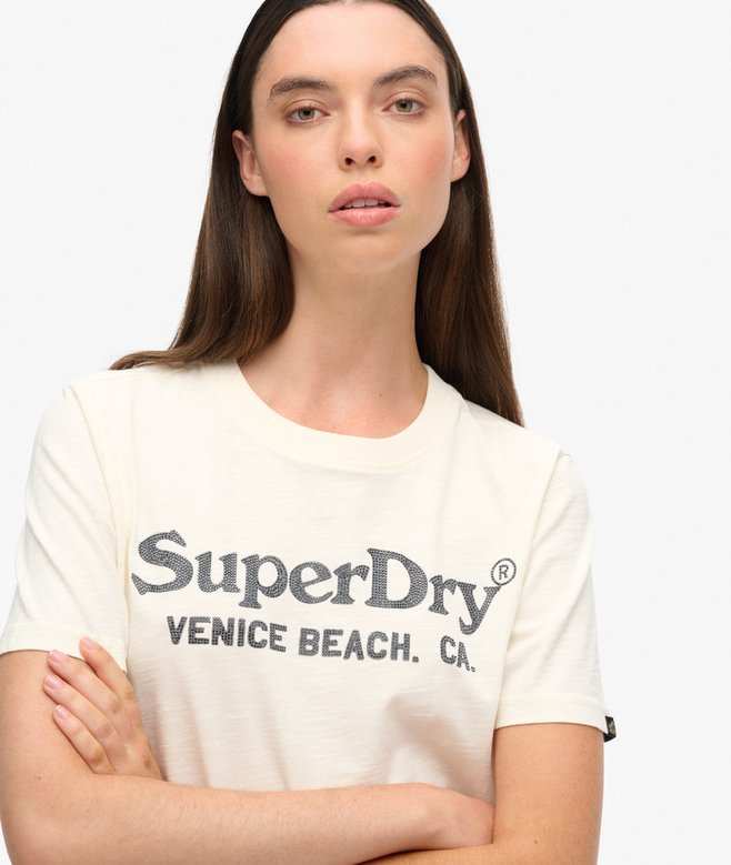 superdry Camiseta de corte relajado con acabado metalizado Venue COMPRAR AHORA