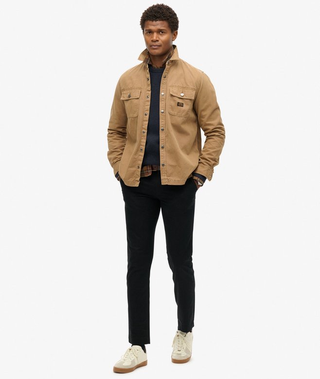 superdry Sobrecamisa de lona de algodón orgánico Workwear Último día