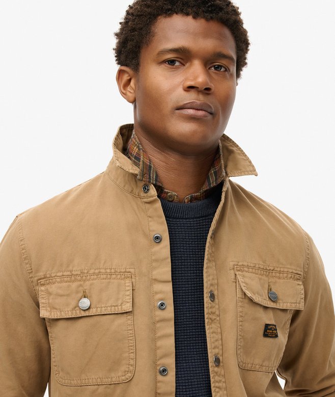 superdry Sobrecamisa de lona de algodón orgánico Workwear Último día