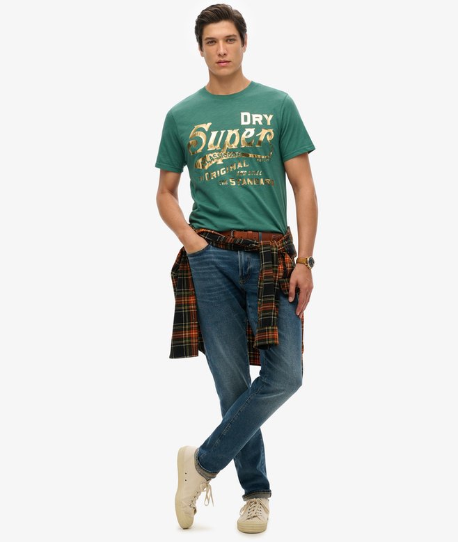 superdry Camiseta gráfica metalizada Workwear Oferta especial de fábrica