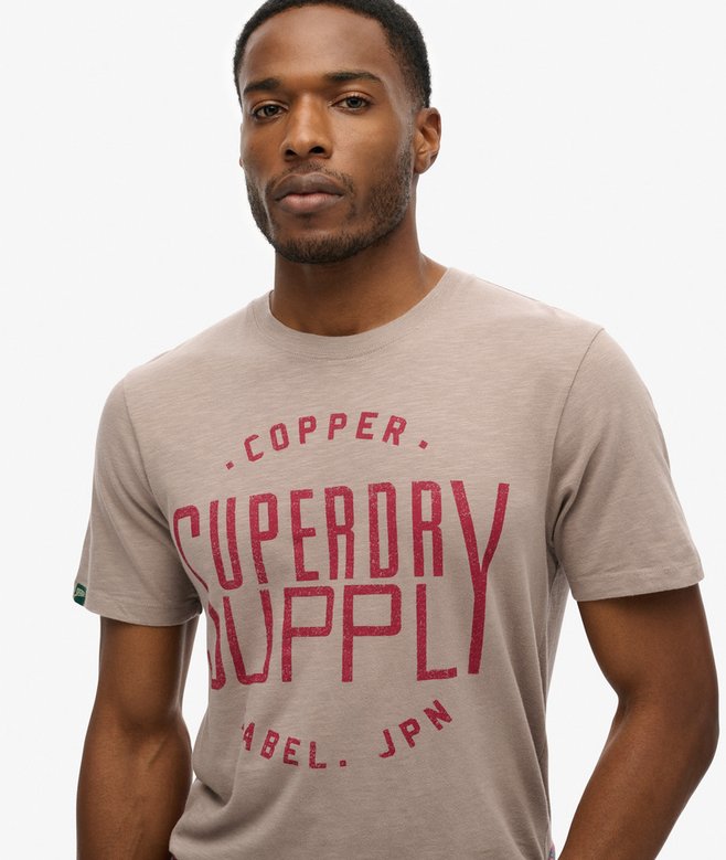 superdry Camiseta Workwear de la gama Copper Label Promoción trimestral