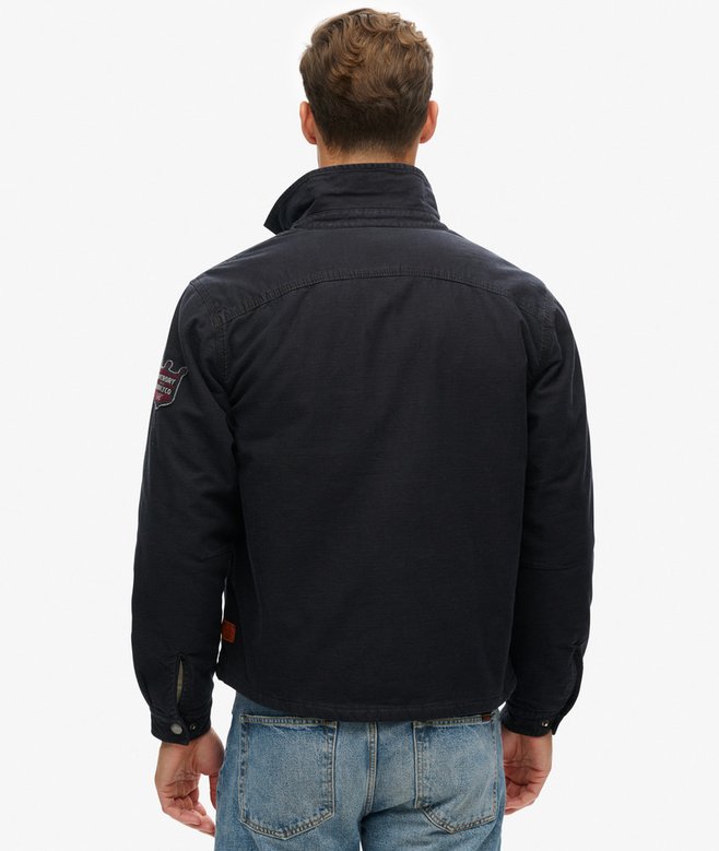 superdry Chaqueta con cremallera integral y parches Precios de Black Friday